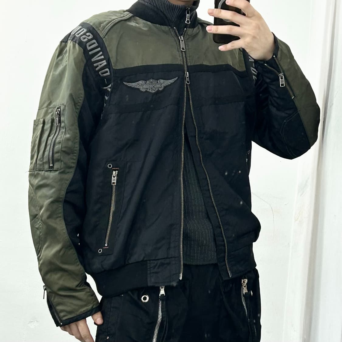 할리데이비슨 투웨이 나일론 바이커 자켓 상품이미지2