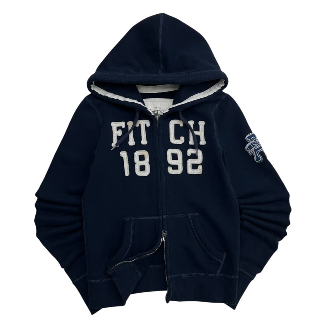 아베크롬비 센터로고 투웨이 네이비 후드집업 S 상품이미지2