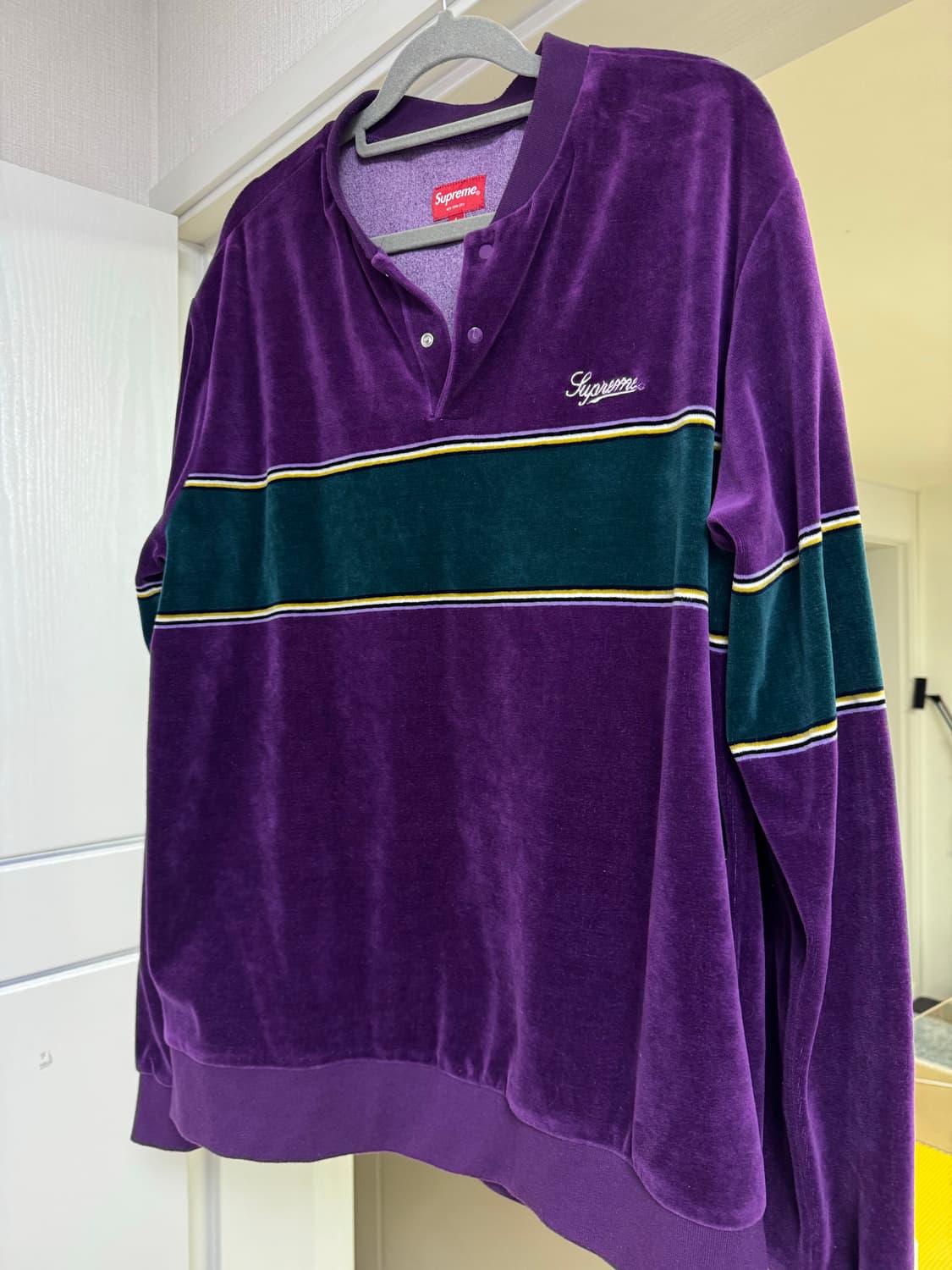 [L] 슈프림 벨루어 롱슬리프 크루넥 상품이미지1