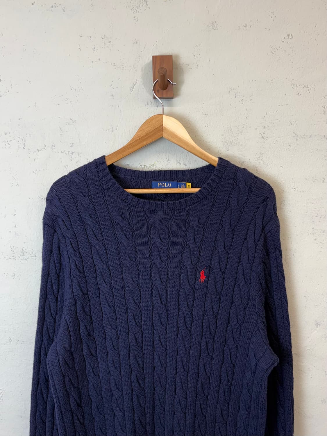 폴로랄프로렌 큐알 인증 네이비 케이블 니트 상품이미지3