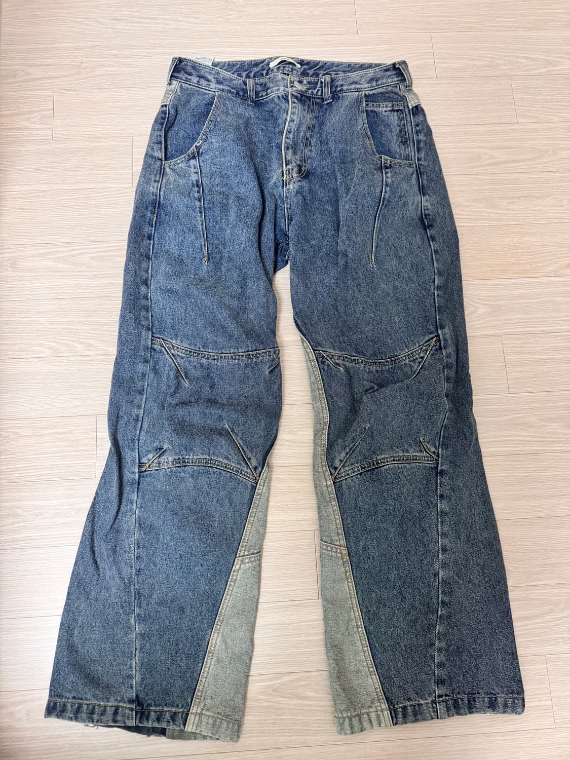 etce CURVED PANEL DENIM PANTS (BLUE) 상품이미지2