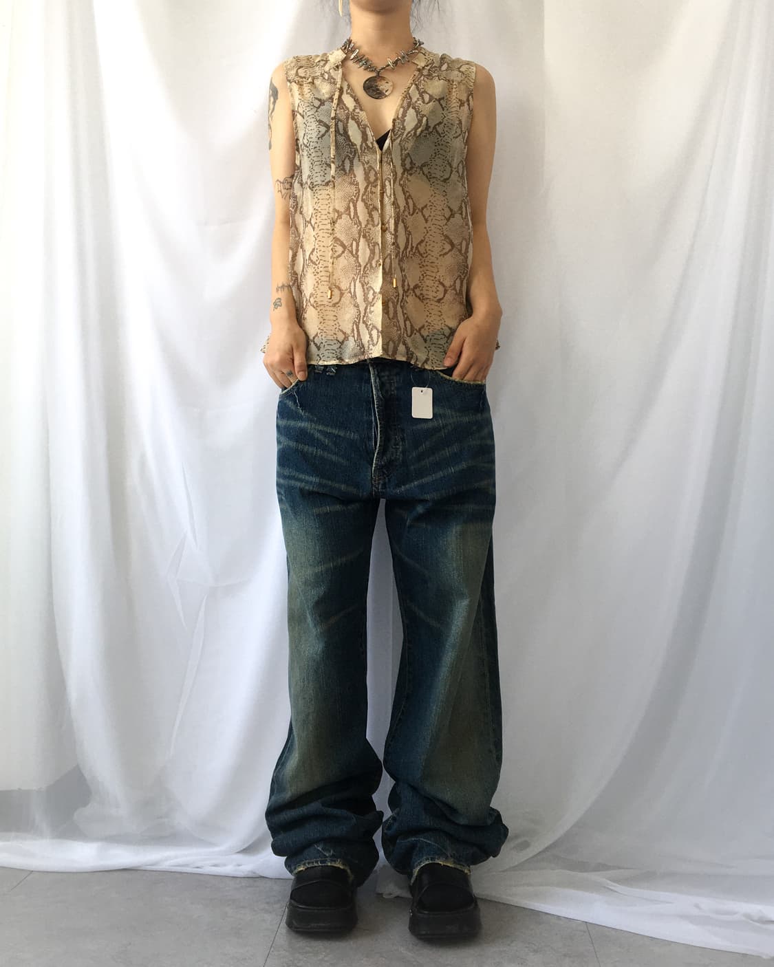 Python pattern sleevelesss 상품이미지4