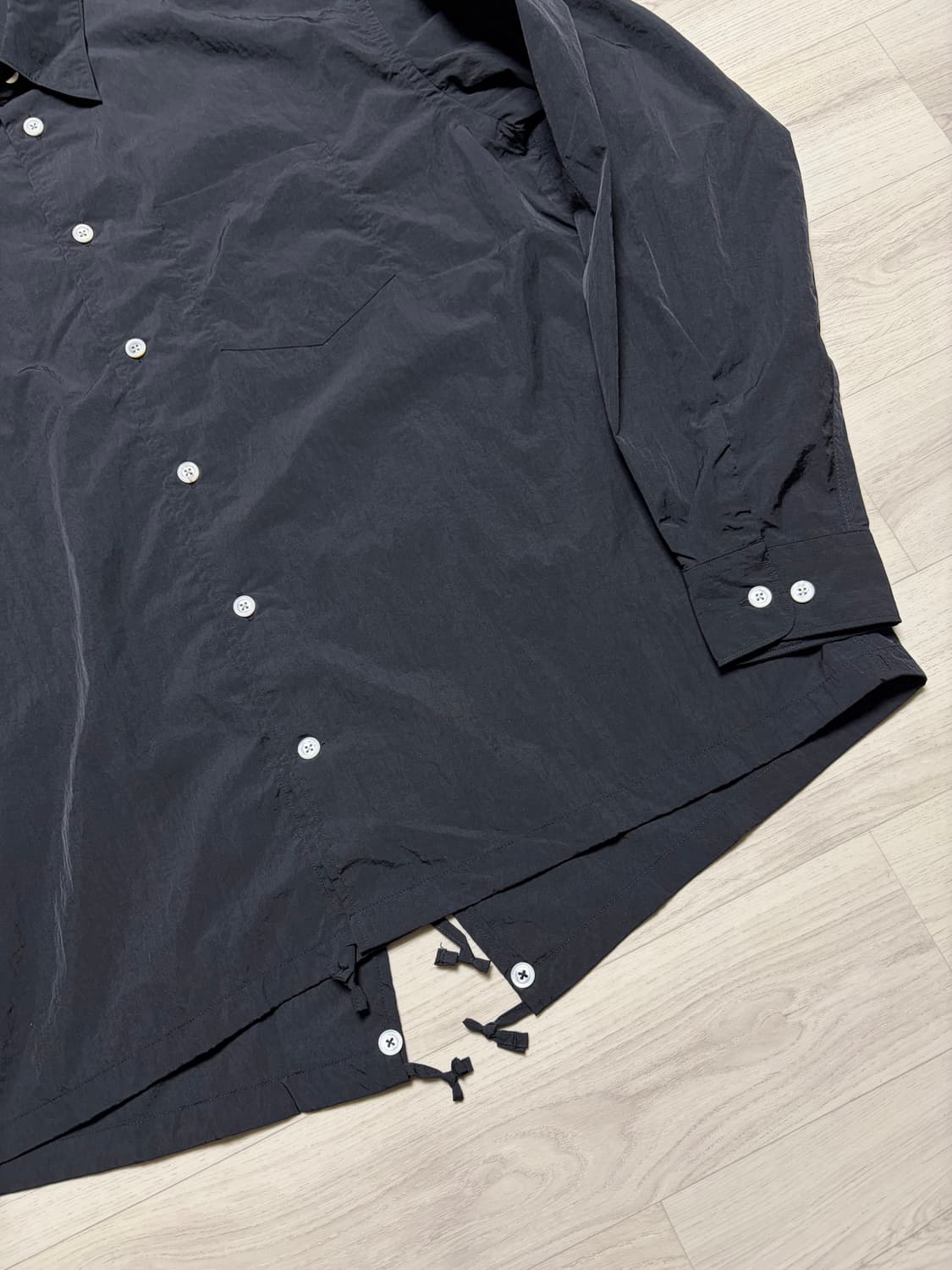 올리브드랩서비스 ODS 피시테일 셔츠 블랙 M사이즈 판매 상품이미지3