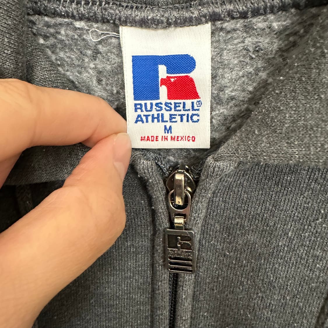 90‘s 러셀 후드집업 ’차콜‘ 상품이미지3