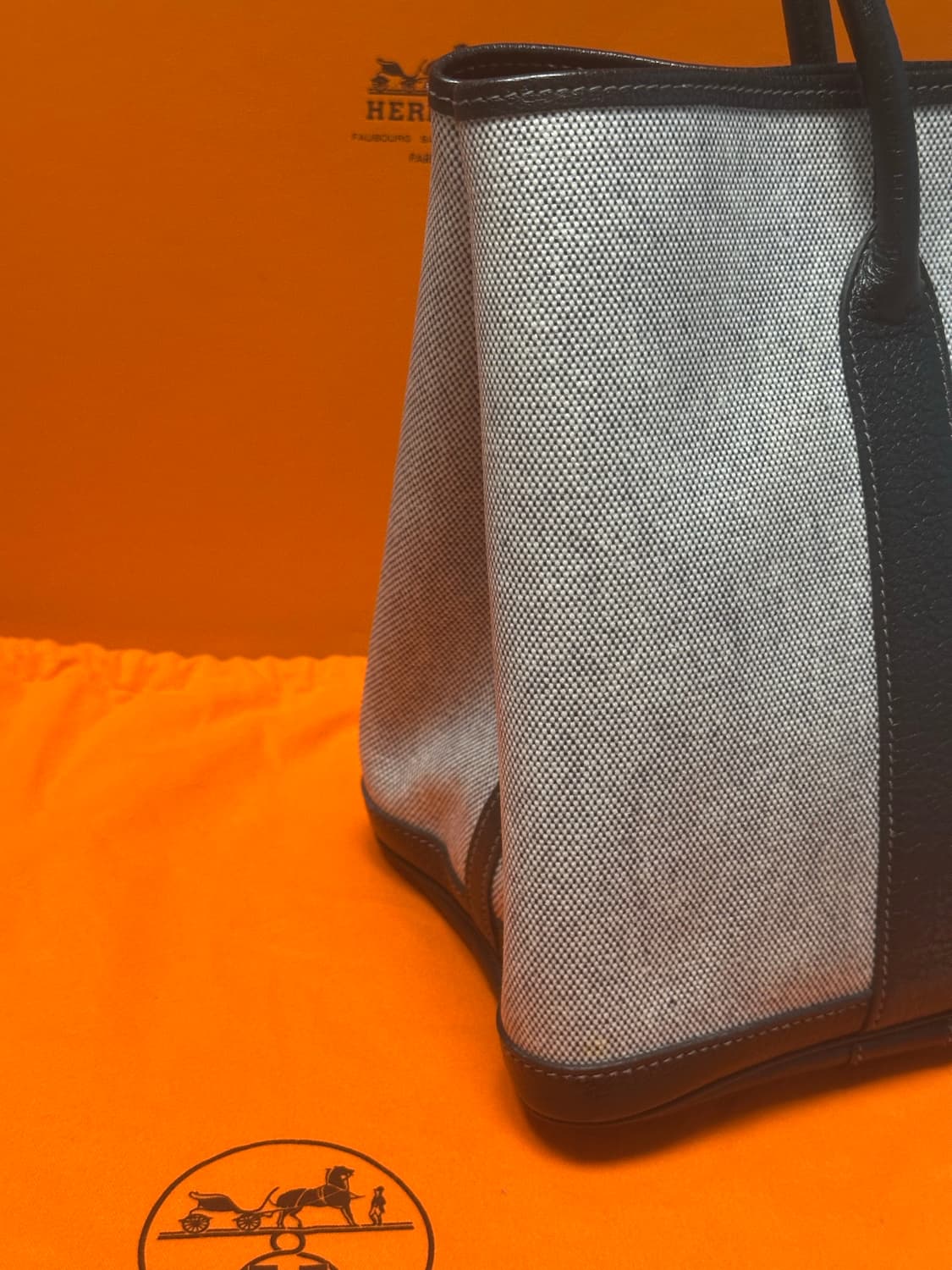에르메스 가든 파티 바이킹 캔버스 네곤다 & 팔라듐 하드웨어 36 에크 상품이미지4