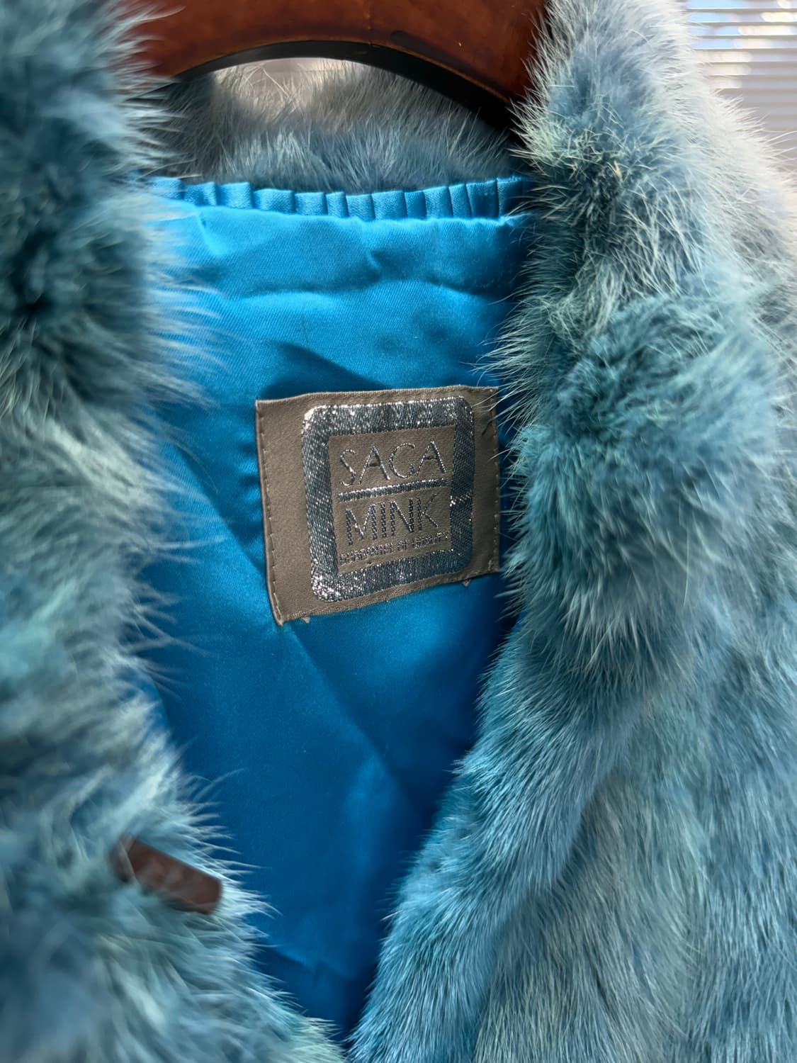 saga mink 블루 퍼 자켓 상품이미지7