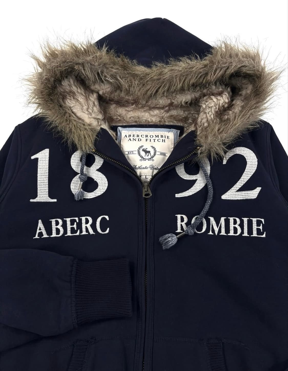 (유일매물,희귀!!) 아베크롬비 울프죠 네이비 후드집업 상품이미지2