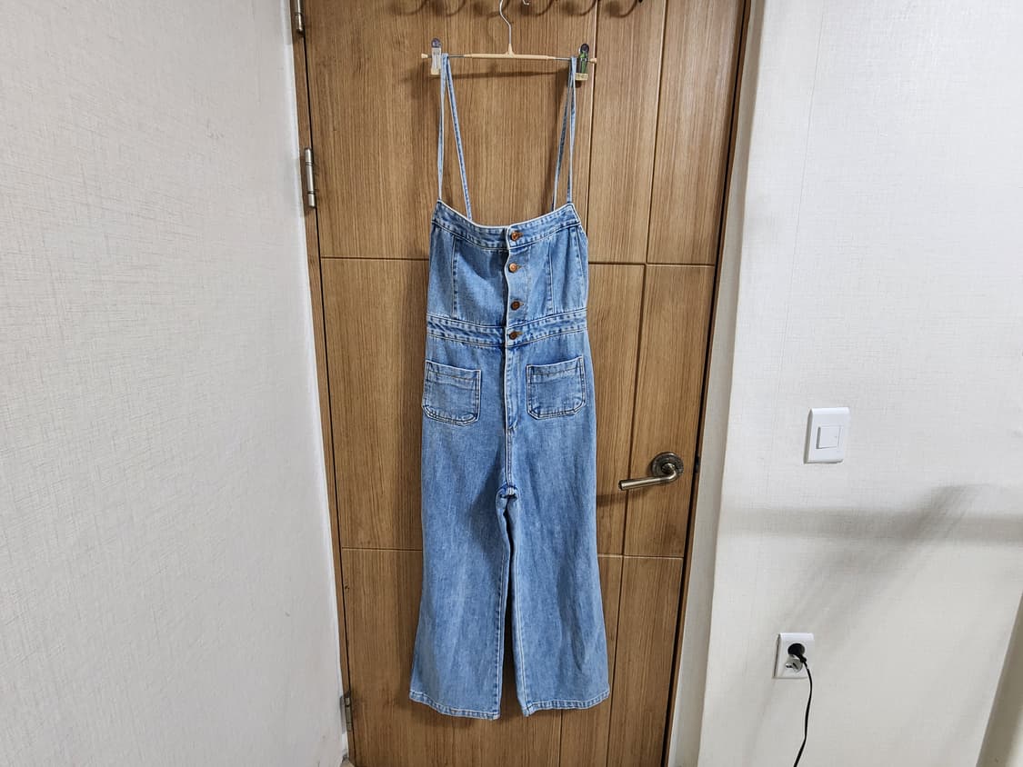 (XS)여성 STANDING 데님 오버롤 점프수트 상품이미지1