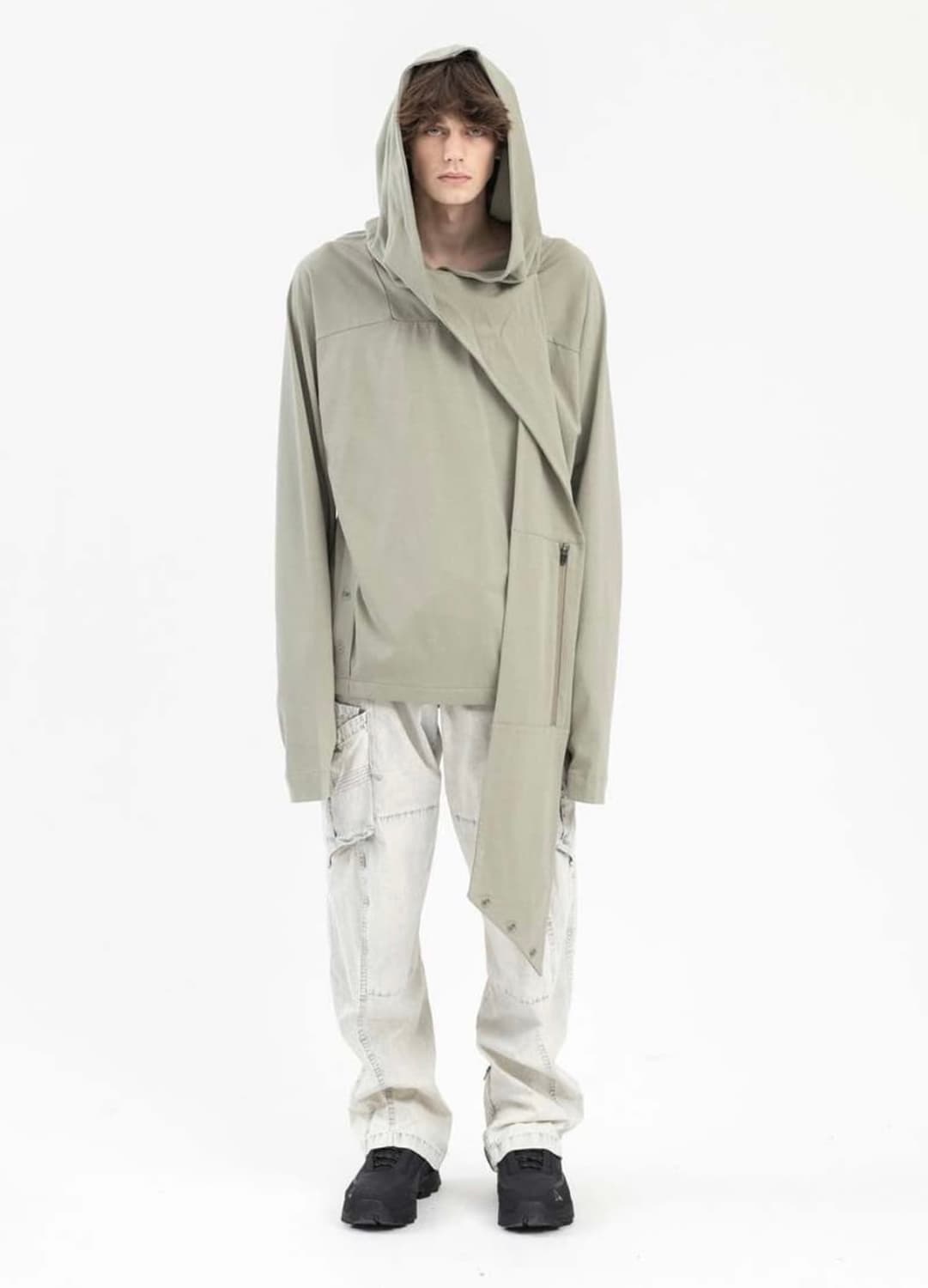 혜인서 유틸리티 팬츠 바지 화이트 가먼트 워싱 상품이미지3