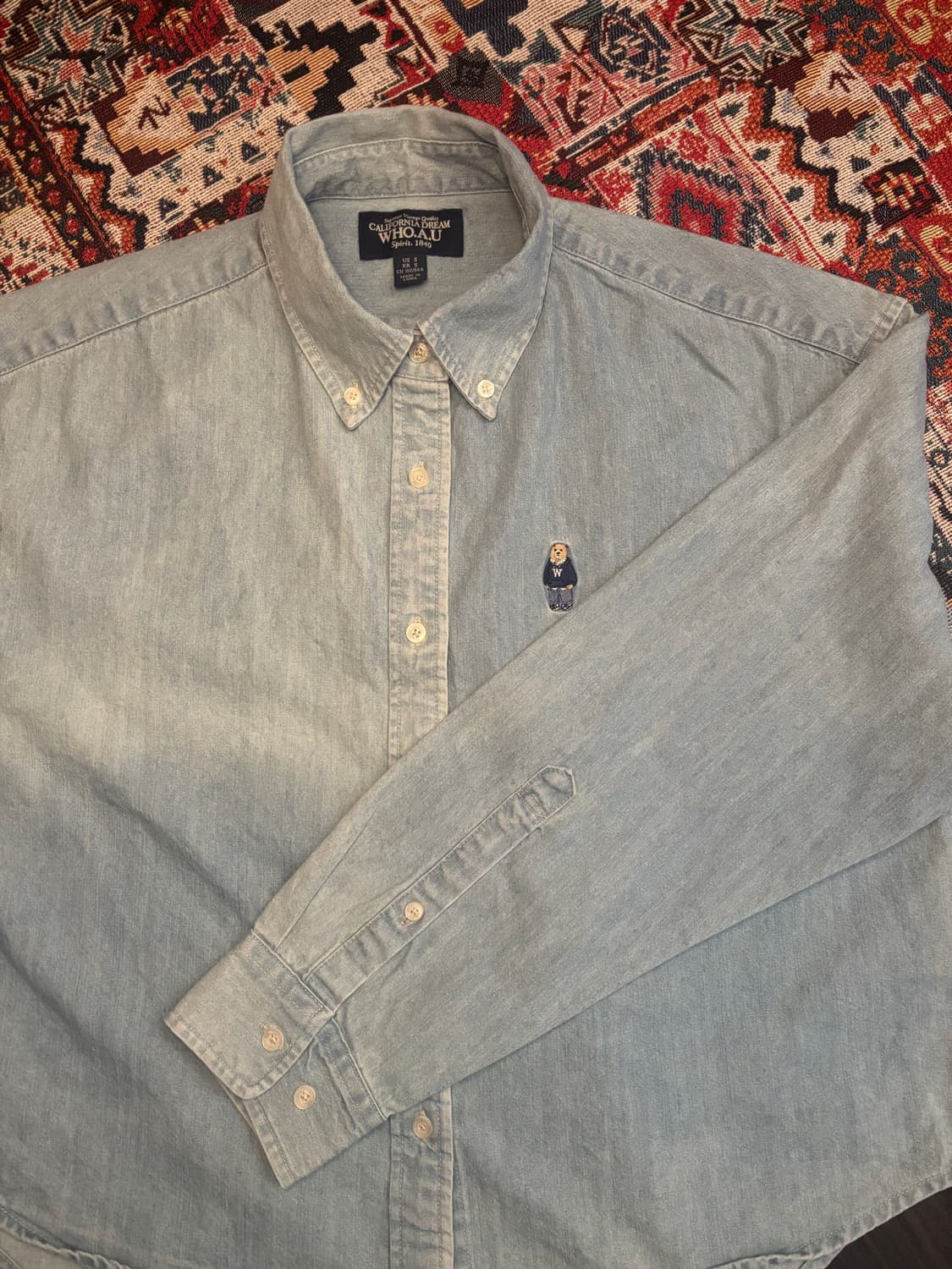 Who.A.U Light blue denim chambray shirt 상품이미지2