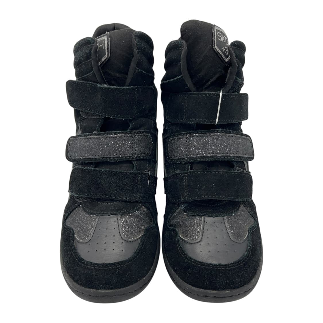 235 W 스케쳐스 웨지힐 스니커즈 글리터 블랙 상품이미지4