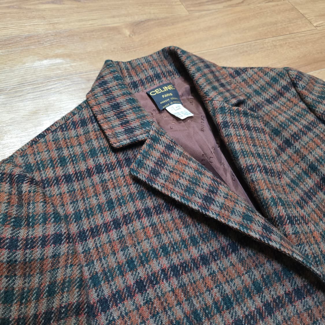 Celine 셀린느 울 체크 자켓  55~66 상품이미지2