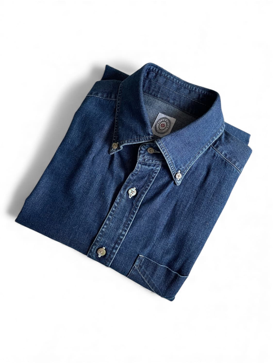 볼조넬라 버튼다운 칼라 데님 셔츠 40사이즈 팝니다. 상품이미지1