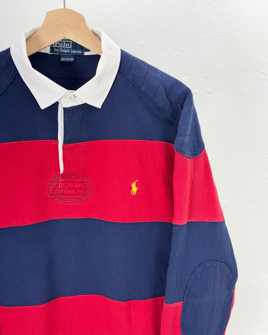 폴로 랄프로렌 엘보 패치 스트라이프 포니 럭비 셔츠 상품이미지3