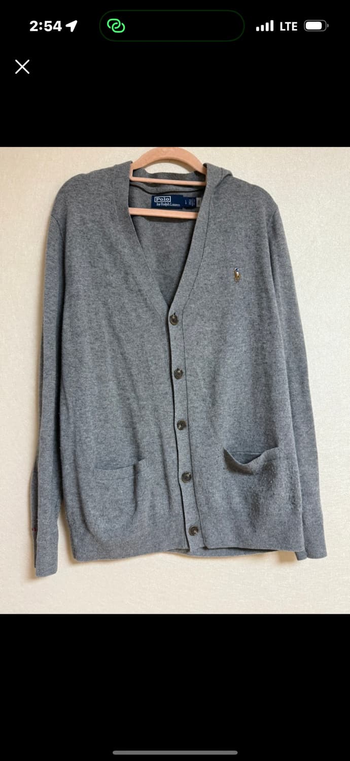 랄프로렌 캐시미어 울 가디건 L 상품이미지1