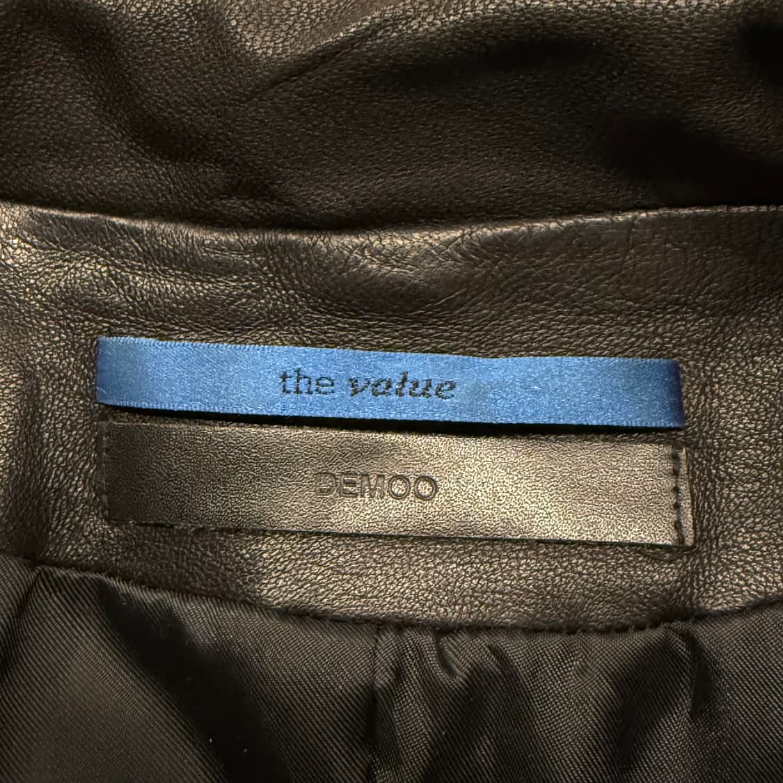 [정품/40] the value DEMOO 블랙 가죽 자켓 b8 상품이미지5
