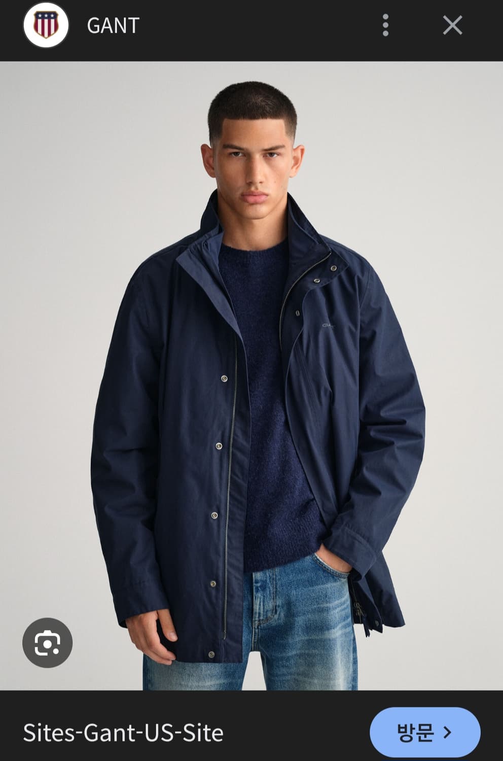 GANT 남성 더블 자켓 네이비 M  아메리칸 사이즈 라  낭낭하게 상품이미지1