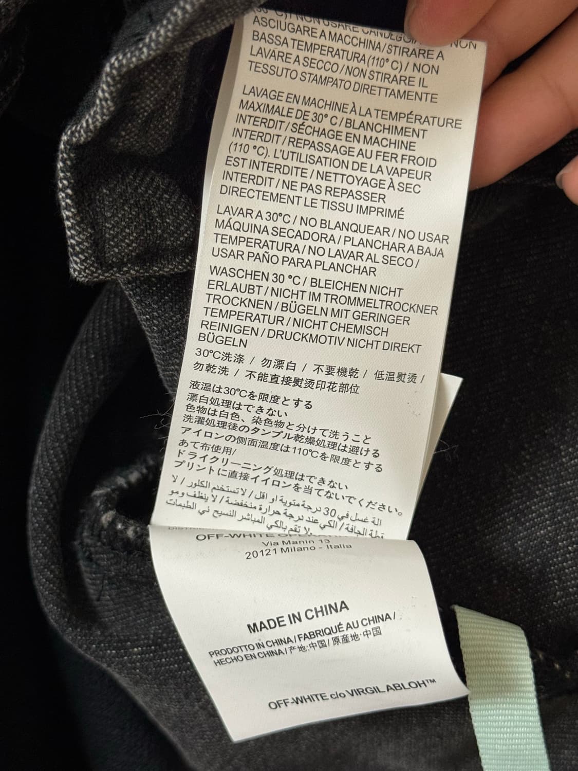 오프화이트 블랙 데님 자켓 상품이미지8