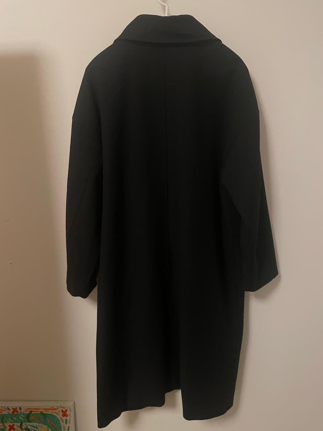 블랙 싱글버튼 롱코트 상품이미지4