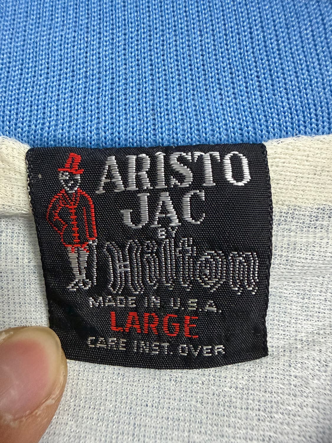 70s ARISTO JAC BY HILTON 블루 윈드 브레이커 자켓 상품이미지3