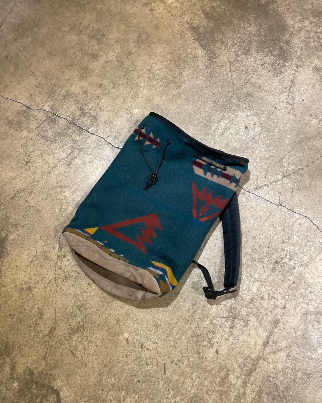 80’s Pendleton 울 x 스웨이드 네이티브 패턴 디테일 슬링백 상품이미지2