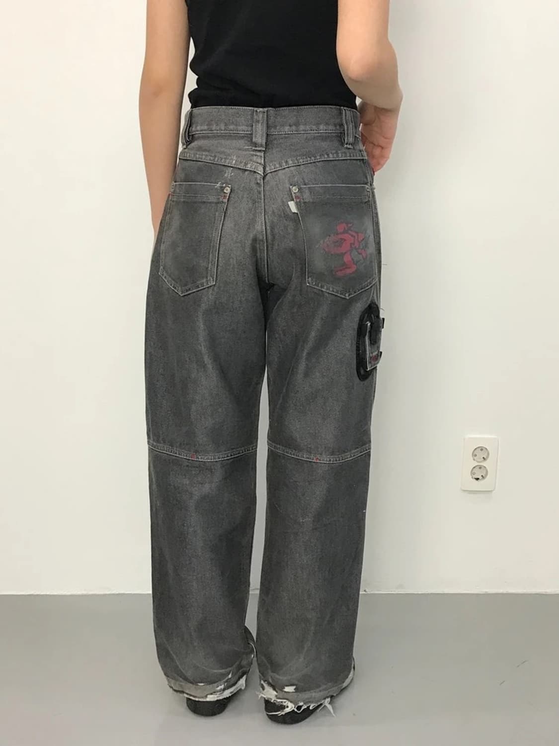PJS SURF Patch Detail Denim Pants 상품이미지3