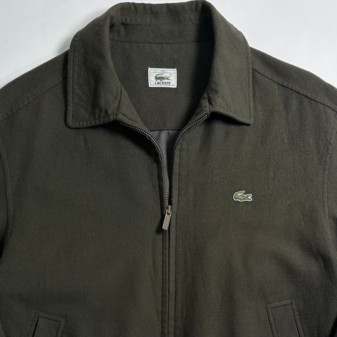 라코스테 카키 울 블루종 자켓 상품이미지2