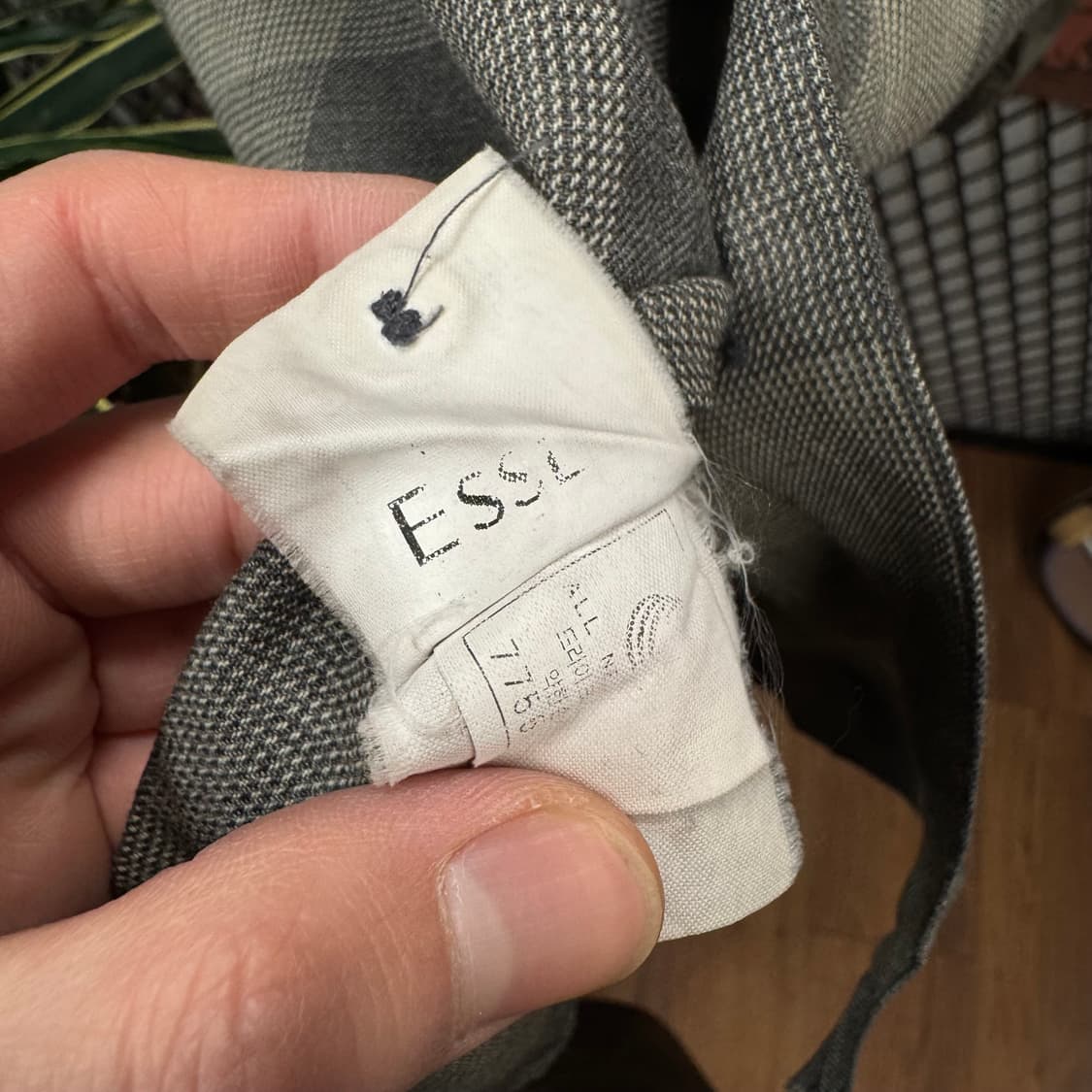 00s 입생로랑 YSL 체크 셔츠 전면 포켓 포인트 그레이 상품이미지7