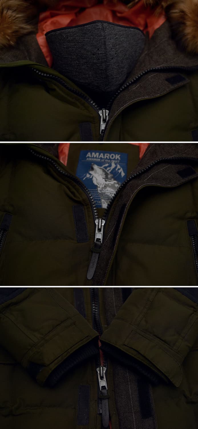 시리즈 (series) 아마록 라쿤퍼 헤비 구스다운 야상 패딩 (100) 상품이미지9