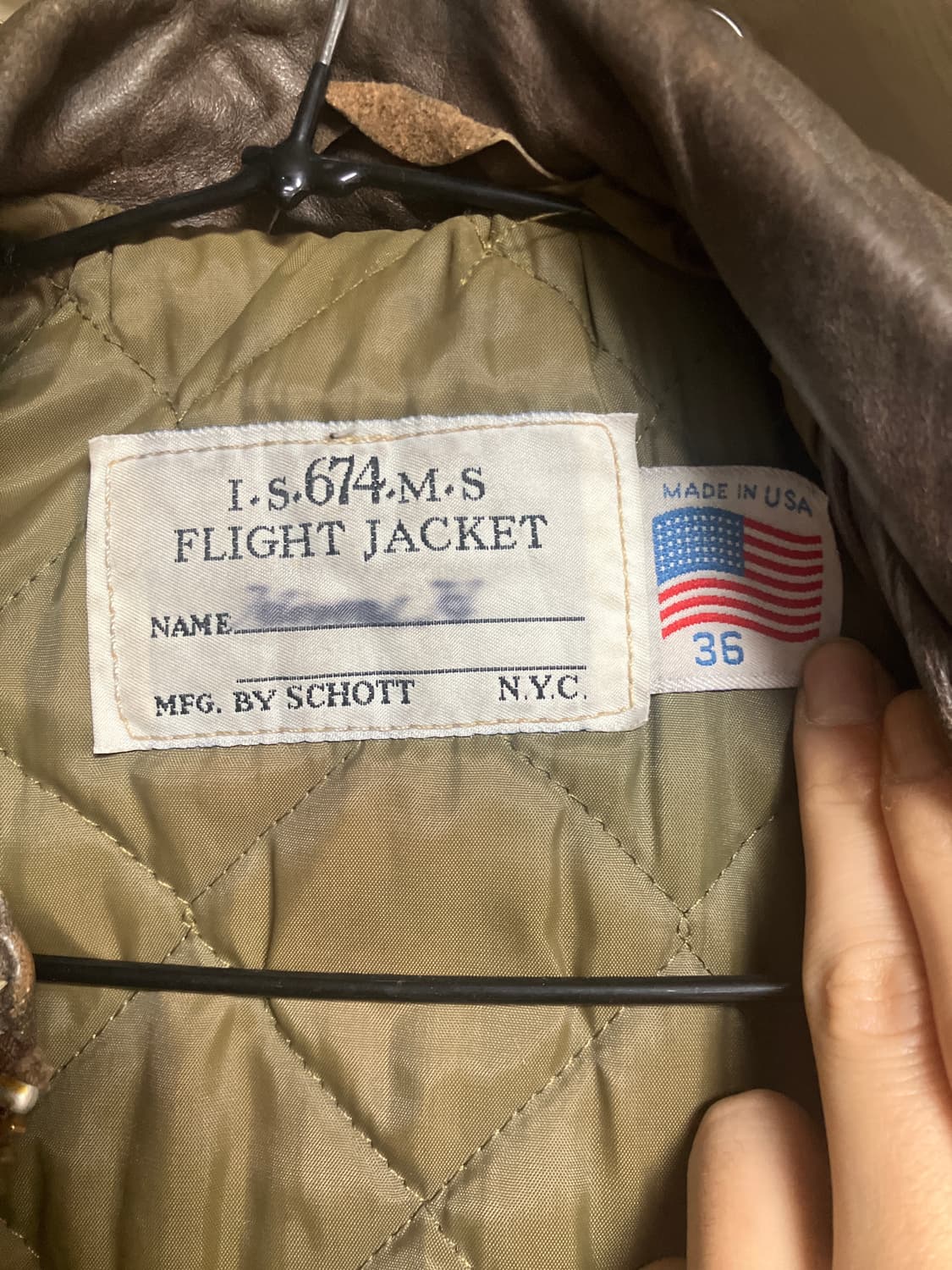 70~80s schott a-2 플라이트 자켓 상품이미지4