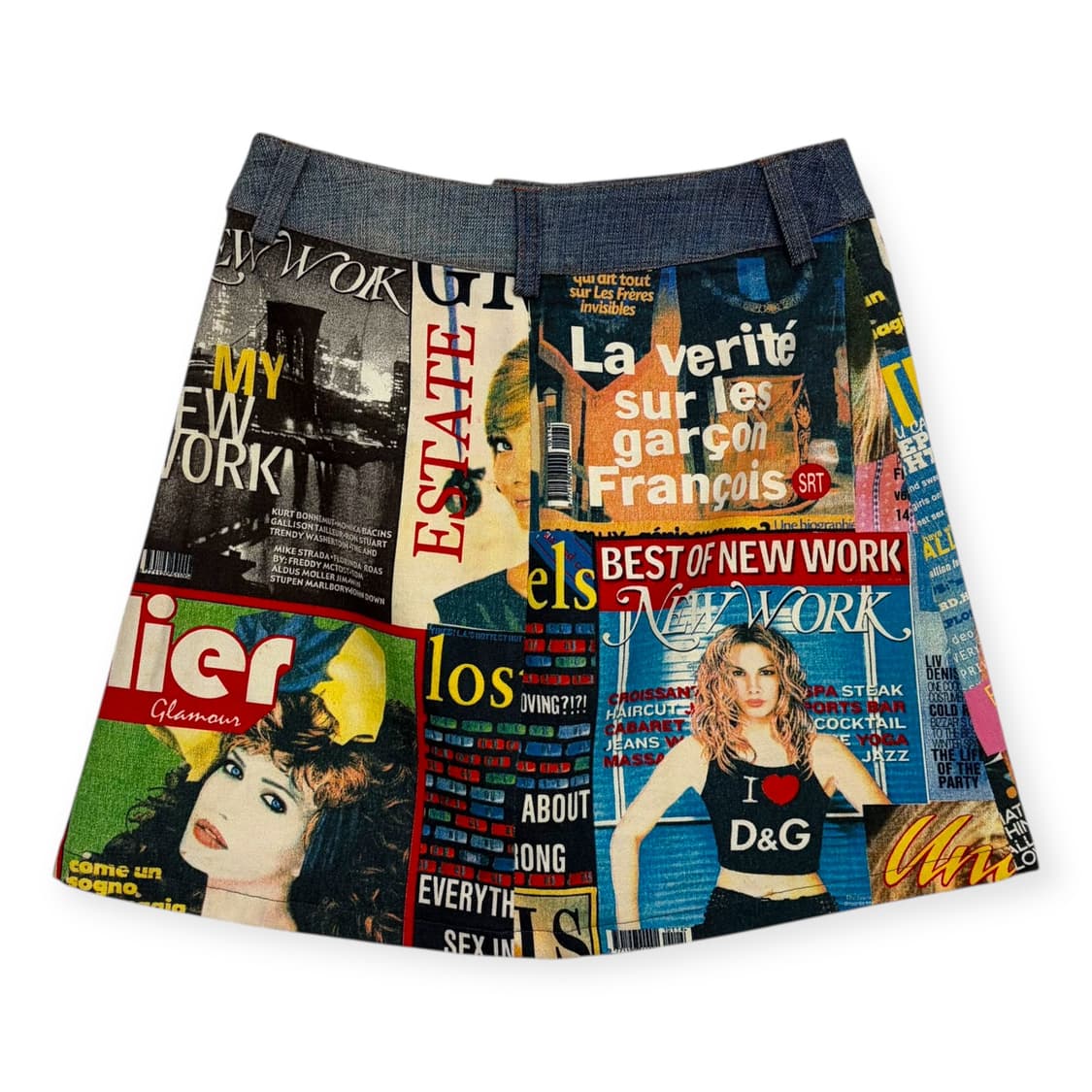 돌체앤가바나 매거진 패턴 스커트 치마 상품이미지9