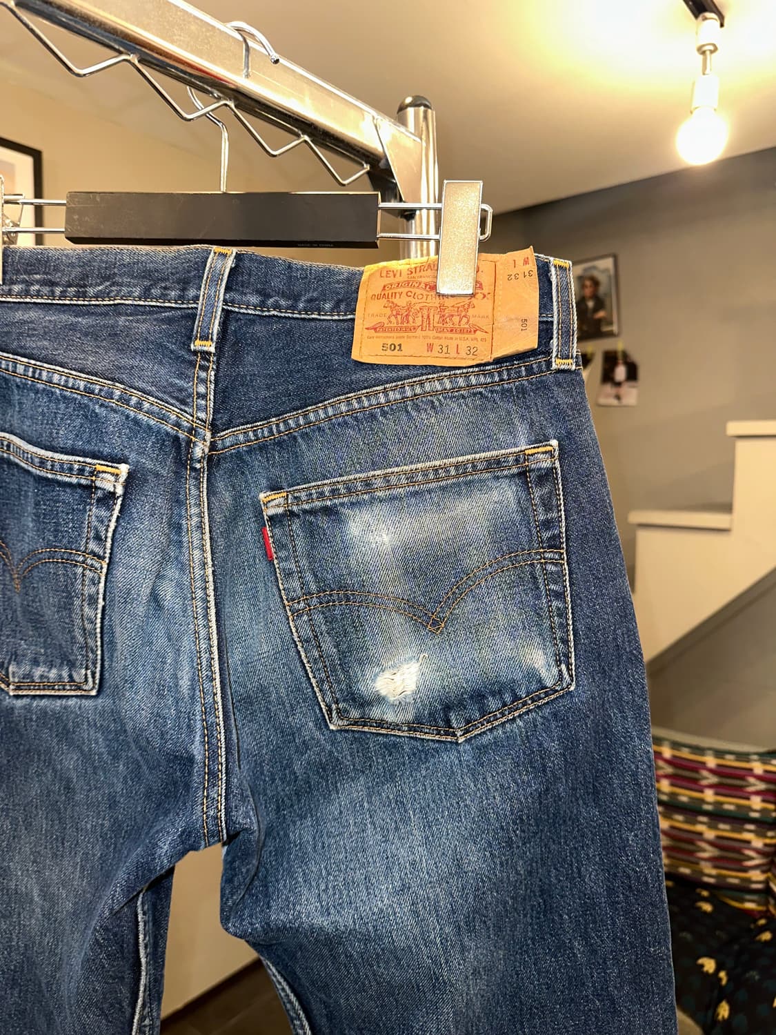 Early 00’s Levi’s 501 553 USA denim pant 상품이미지9