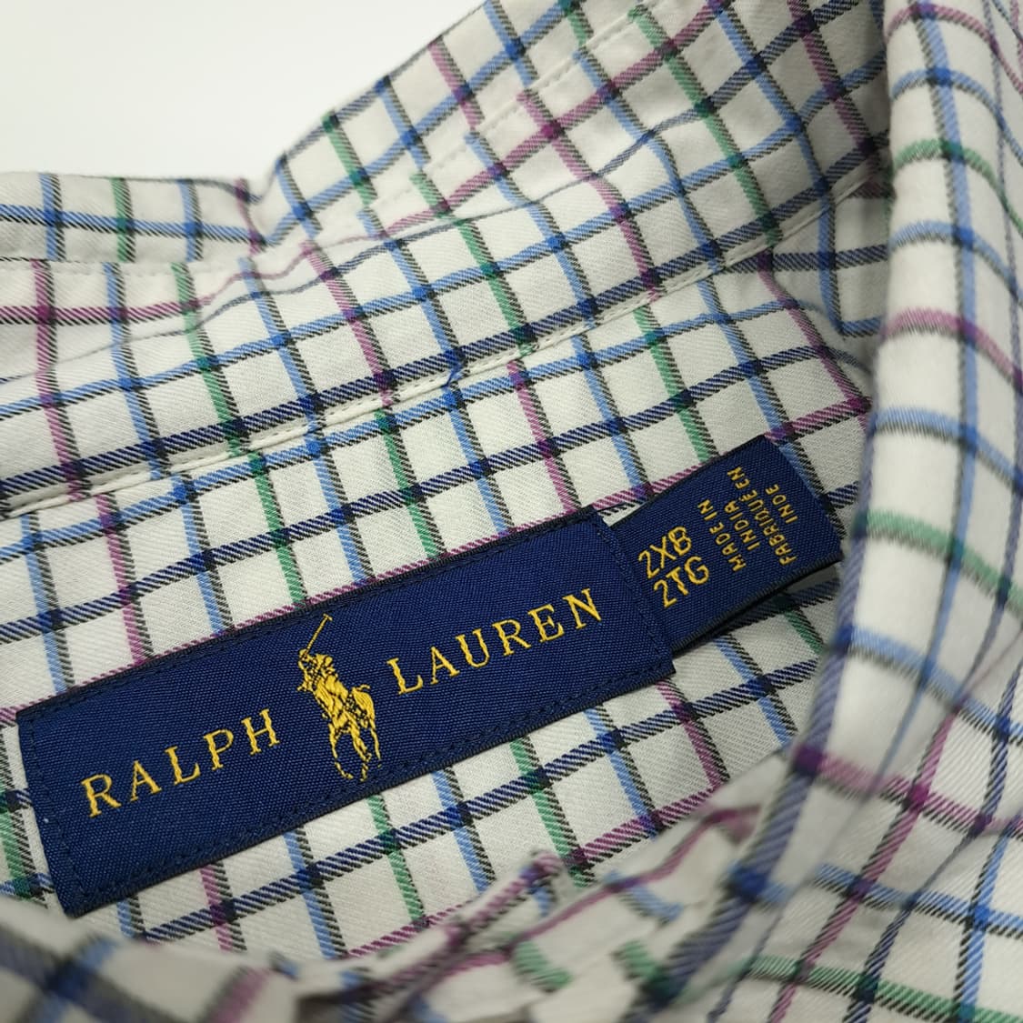 CL402 2XB 폴로 코튼 태터솔체크 버튼다운 멀티 셔츠 남방 상품이미지3