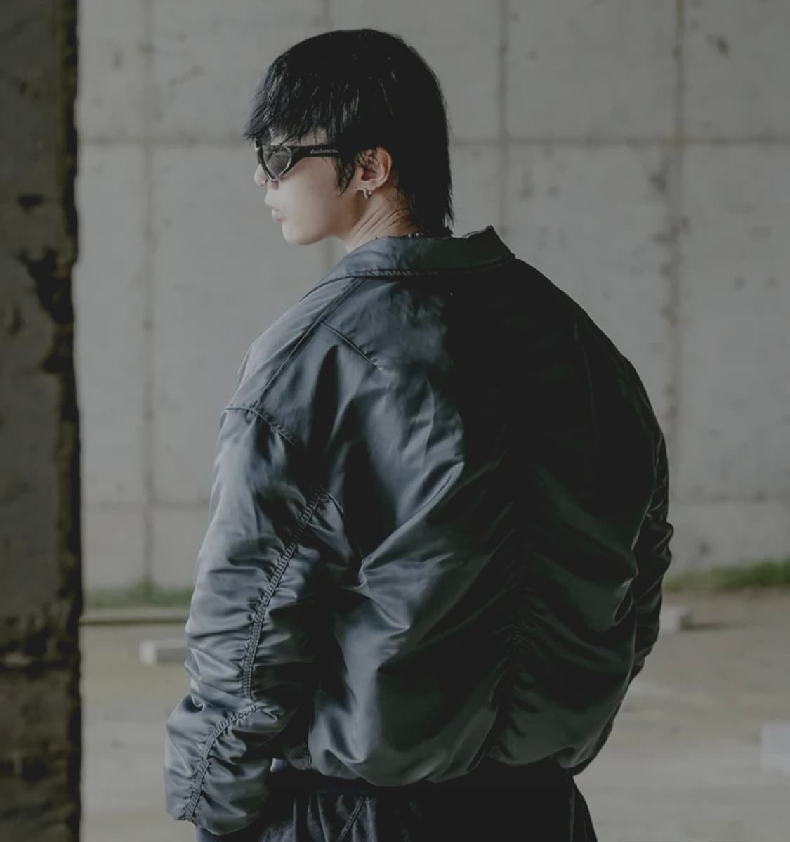 로어링라드 크롭 봄버 ma-1 그레이 M 상품이미지2