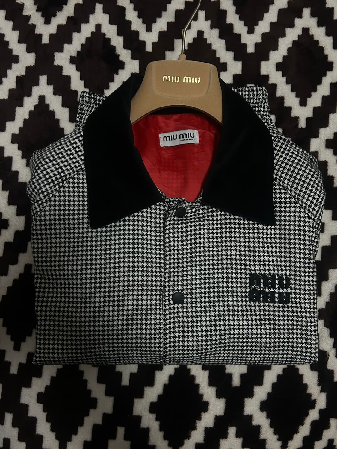 미우 하운드투스 체크 코치자켓 상품이미지5