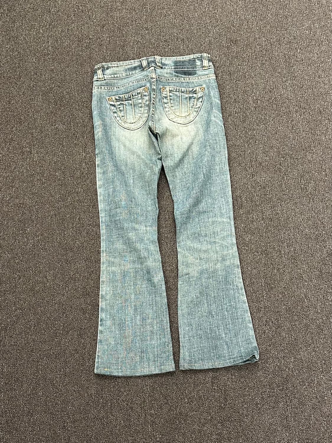 3)Japanese vintage 여성 그레이 워싱 부츠컷 팬츠 상품이미지1