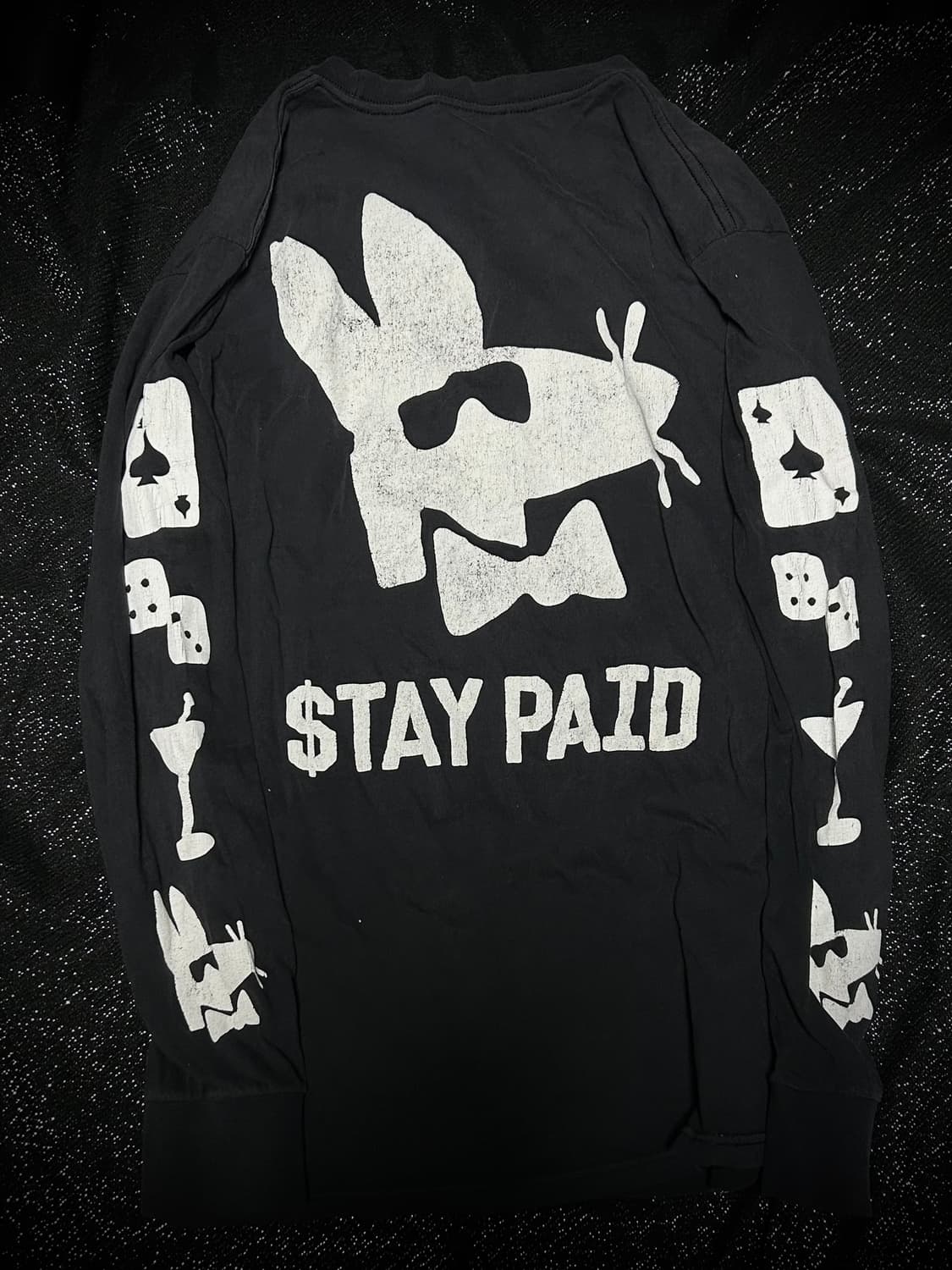 *Rare* 2000s 스투시 프린팅 블랙 롱슬리브  상품이미지1