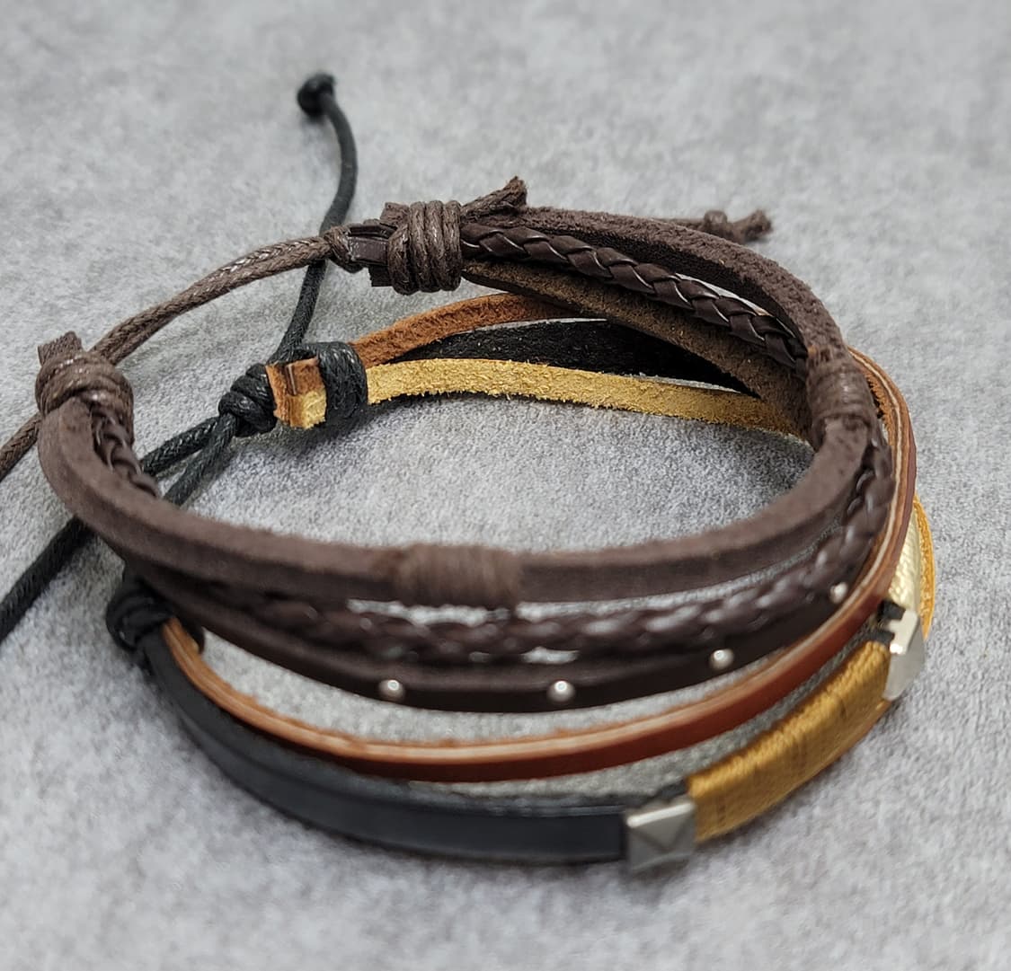 빈티지 가죽팔찌 세트 상품이미지4