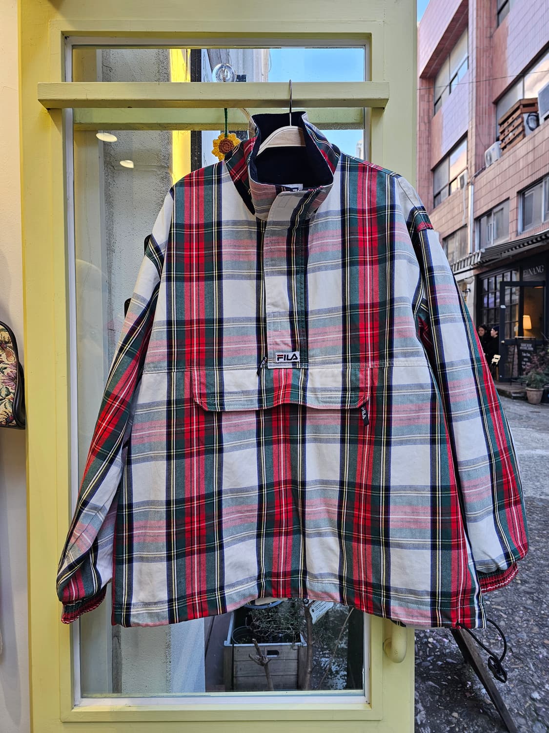 FILA 타탄체크 기모 아노락 상품이미지3