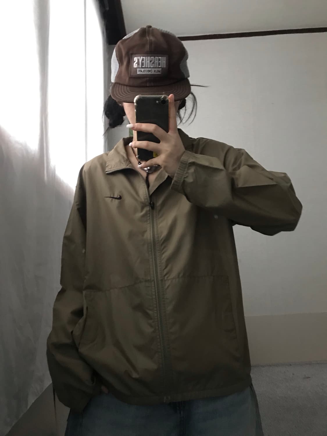 나이키 베이지브라운 윈드브레이커 상품이미지6