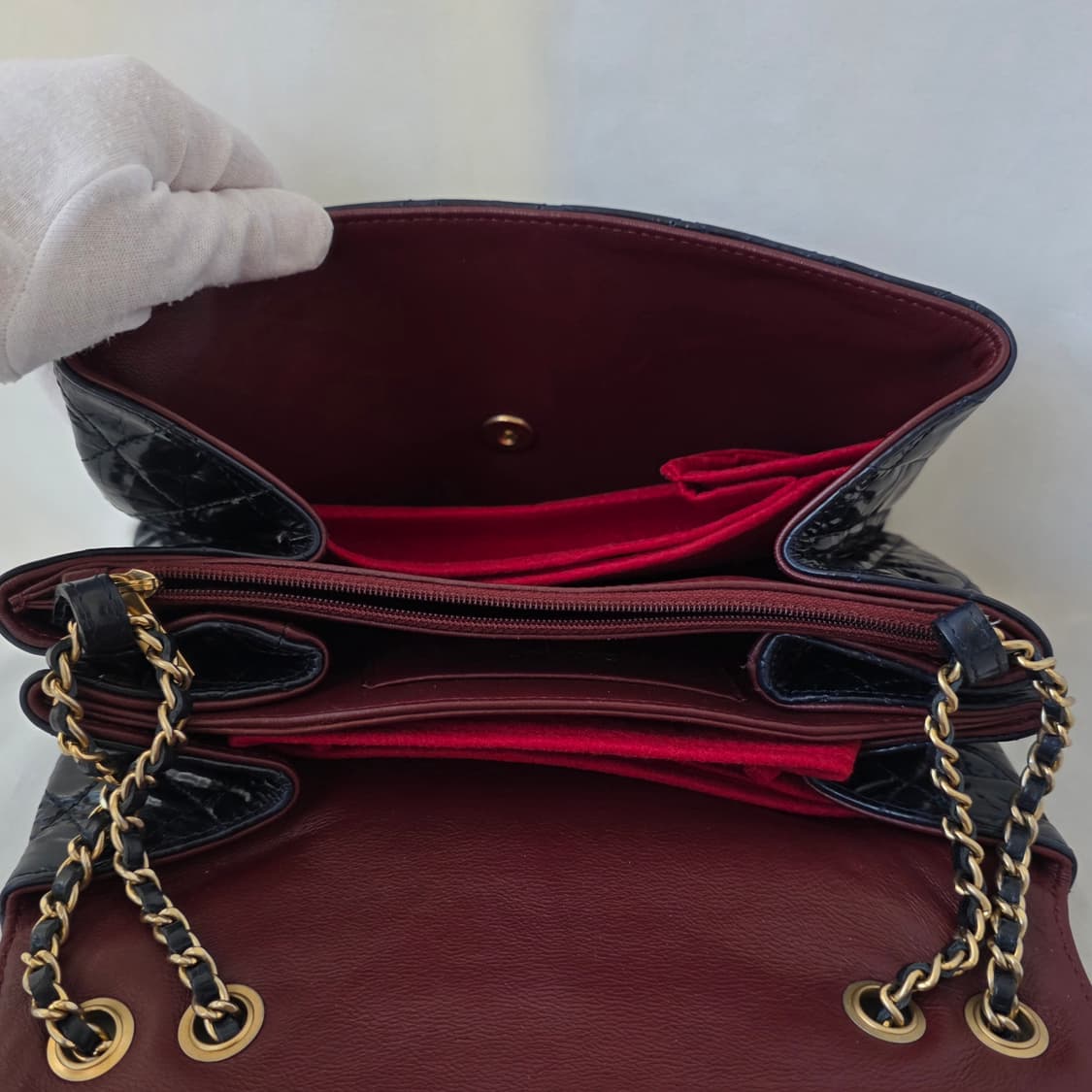 [정품 CHANEL] 샤넬 아코디언 숄더백 크로스백 네이비 상품이미지9