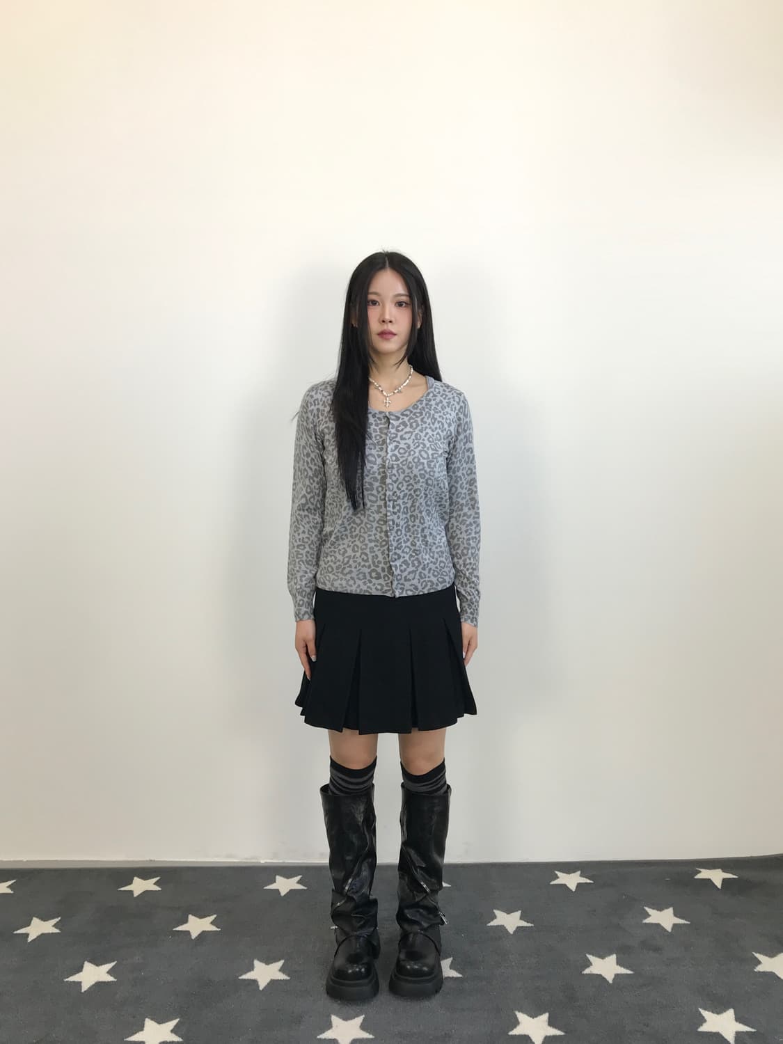 Gaminerie Leopard Pattern Knit Cardigan 상품이미지2