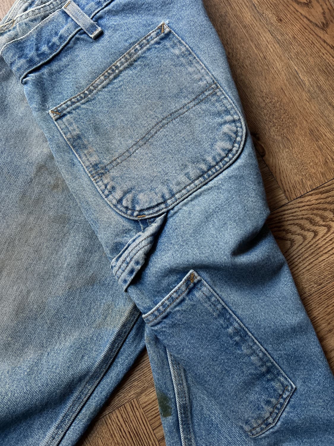 [34]칼하트 USA 더티워싱 싱글니 카펜터 워크 데님 팬츠 상품이미지7