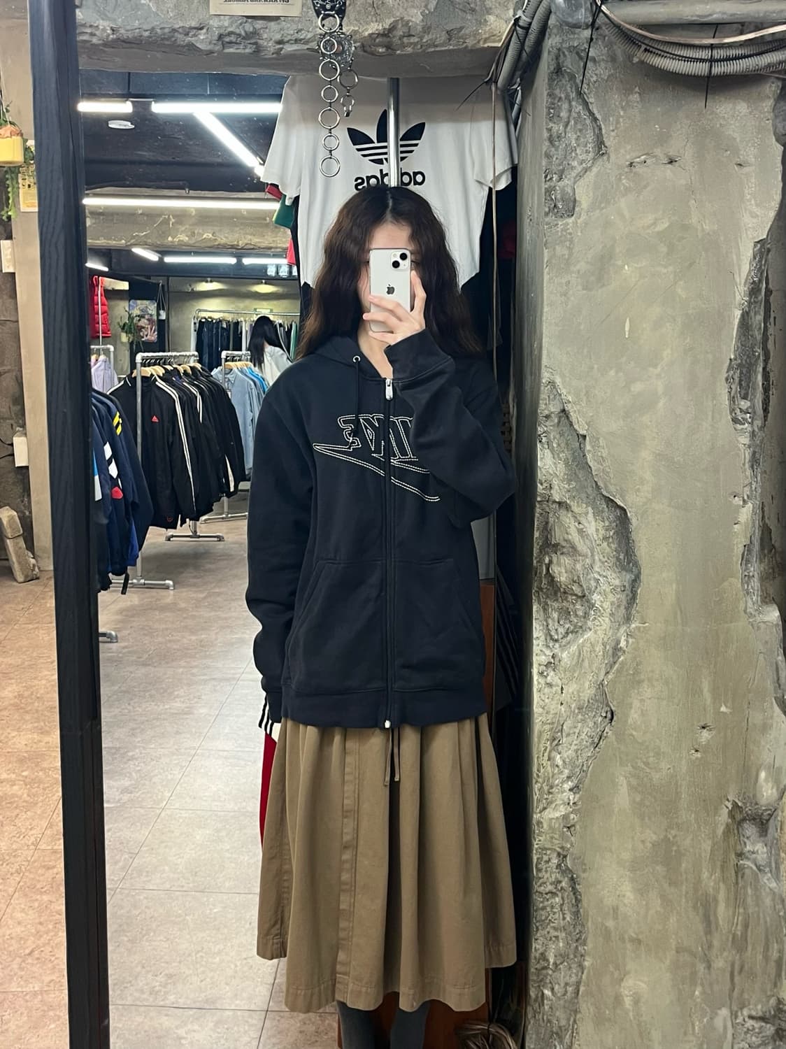 나이키 기모 후드집업 블랙 M #csz2529 상품이미지2