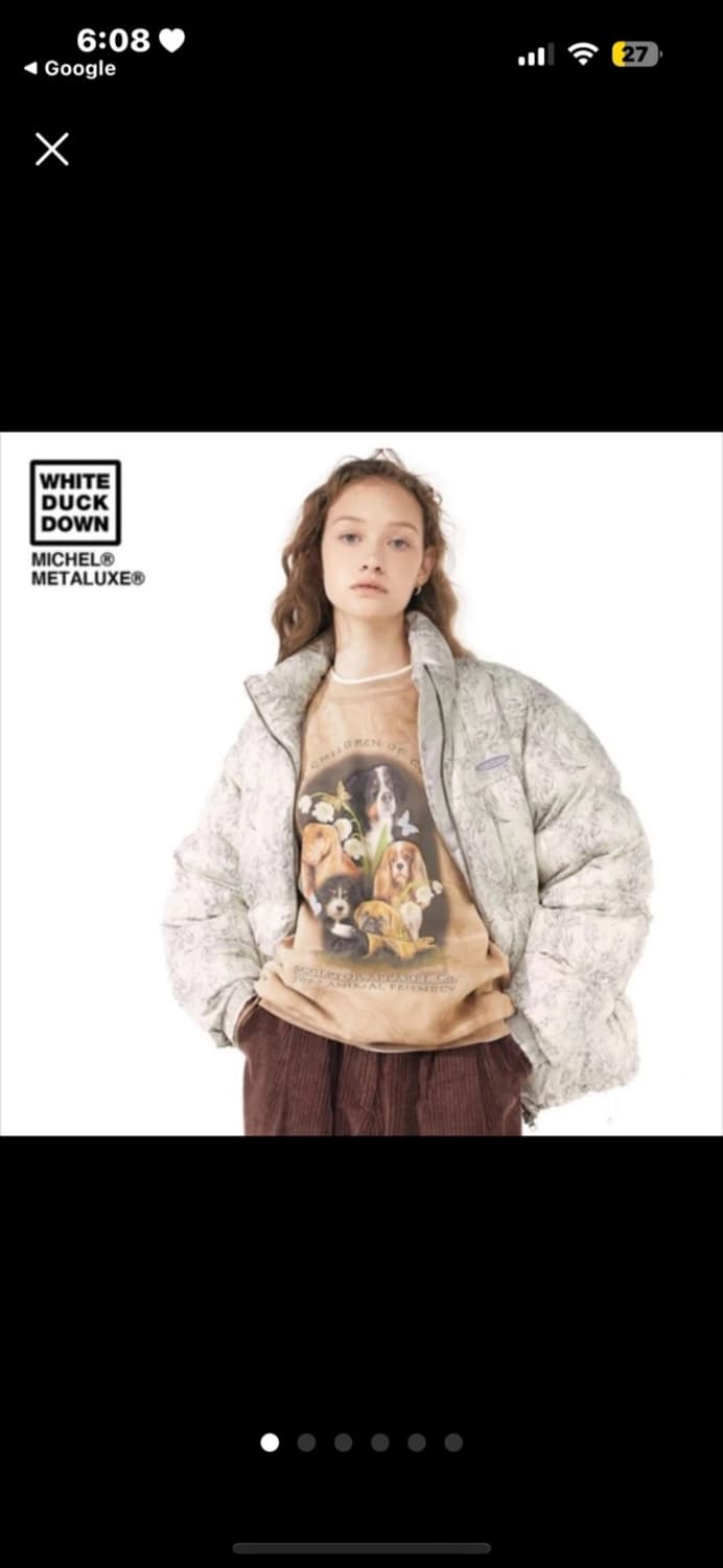 Sculptor 스컬프터 오버사이즈 플라워 패딩 L 상품이미지5