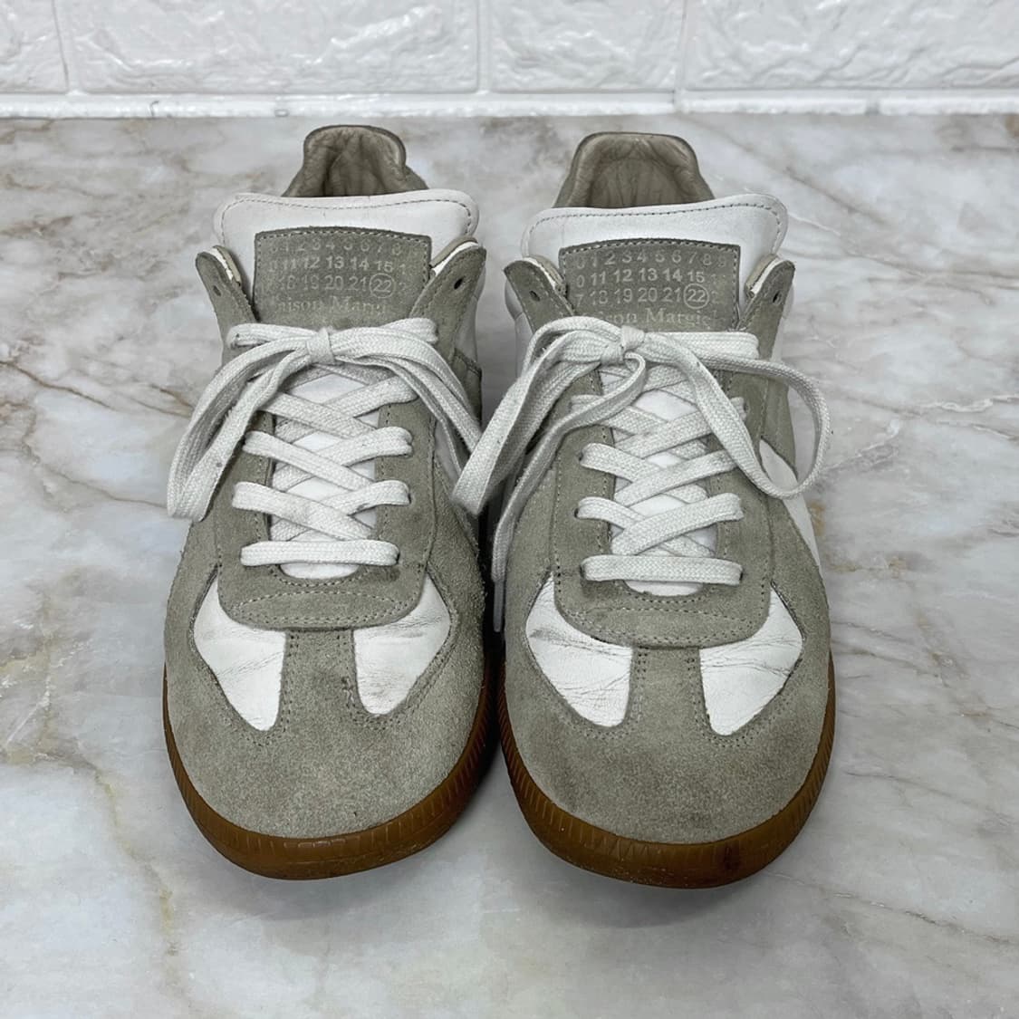 메종 마르지엘라 GAT 스니커즈 41 그레이 화이트 상품이미지2