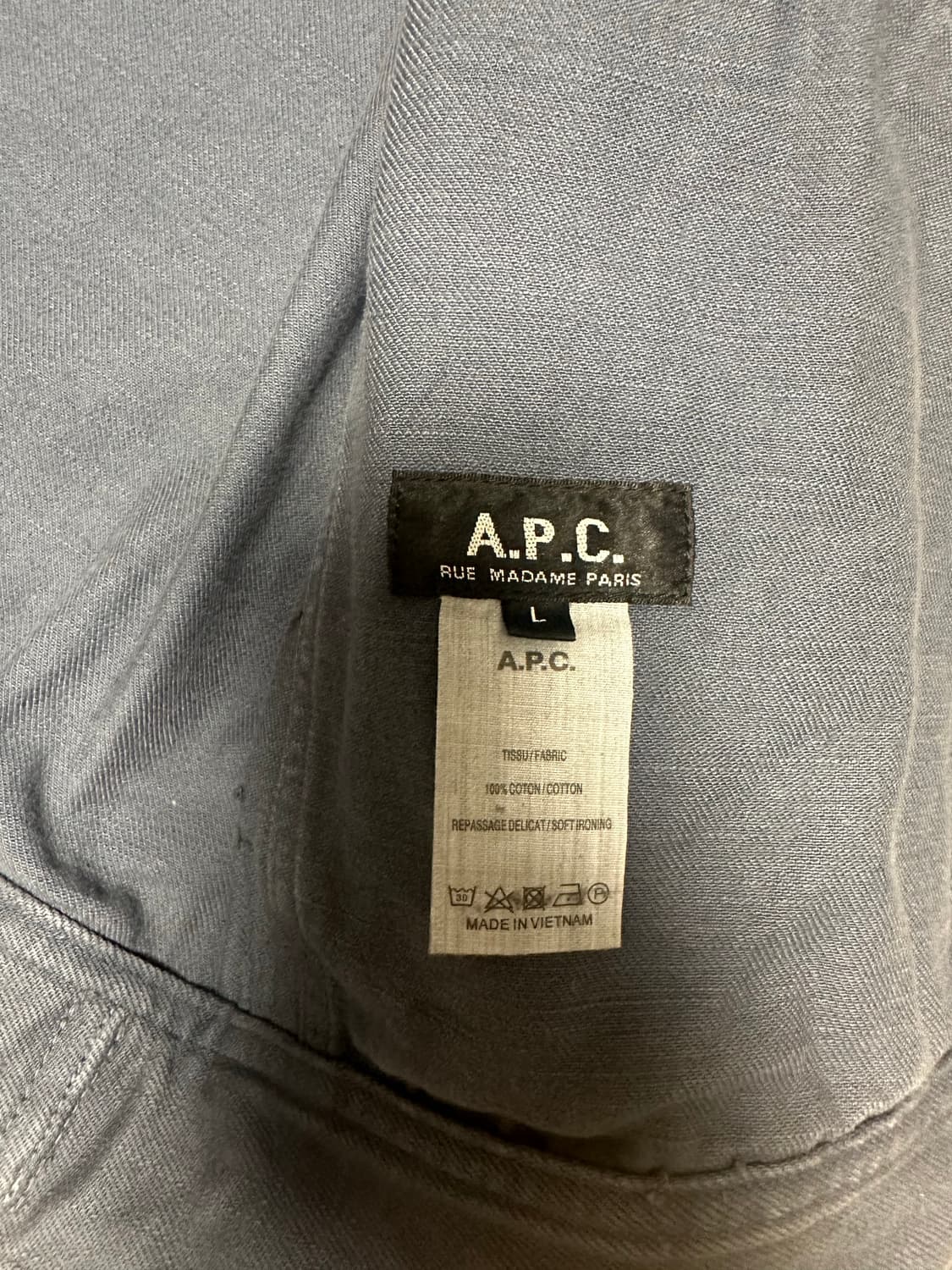 A.P.C. 블루 데님 자켓 L 사이즈 상품이미지6