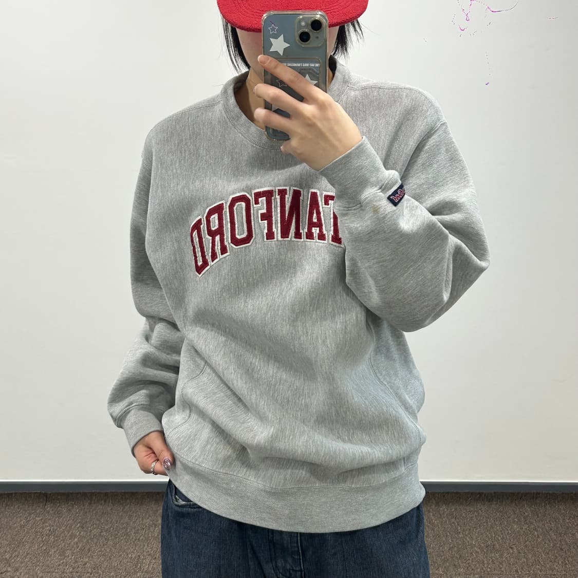 Jansport 잔스포츠 스탠포드 그레이 맨투맨 상품이미지1