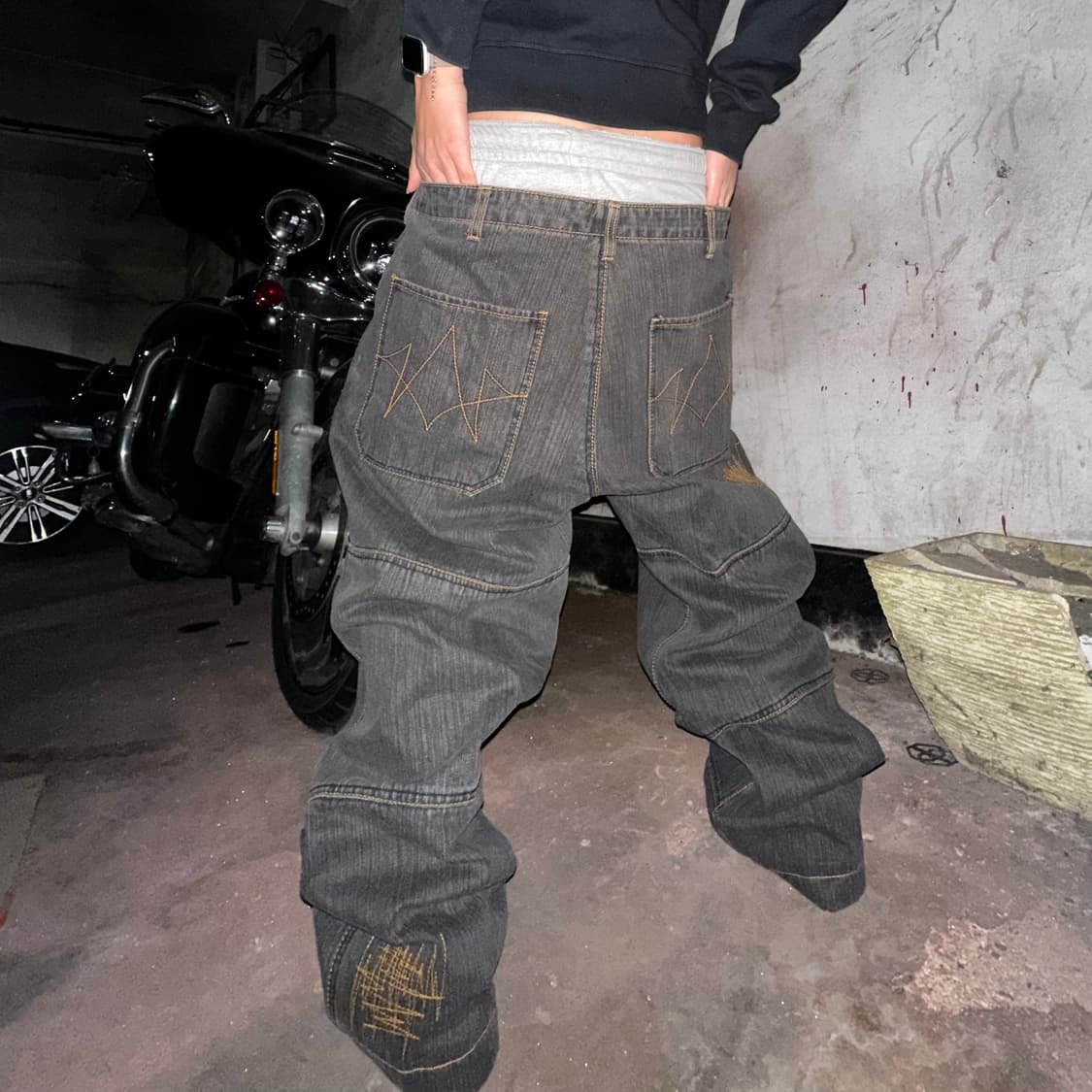 Amore puro double knee jeans  상품이미지4