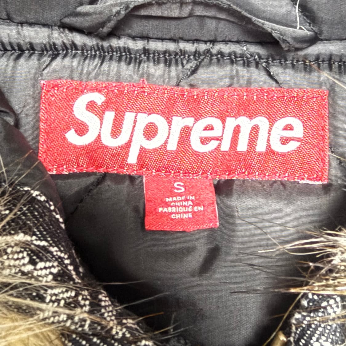 슈프림 반다나 자카드 데님 후드 워크 자켓 블랙 25SS 상품이미지4